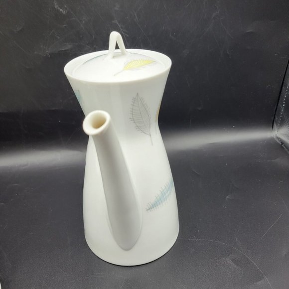 Rosenthal Continental Bunte Blatter Feather Pattern Coffee Pot Set Germany Vtg. - Picture 9 of 12